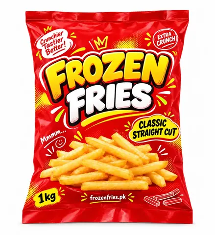 Classic Straight Cut Frozen Fries 1 kg package for Lahore delivery